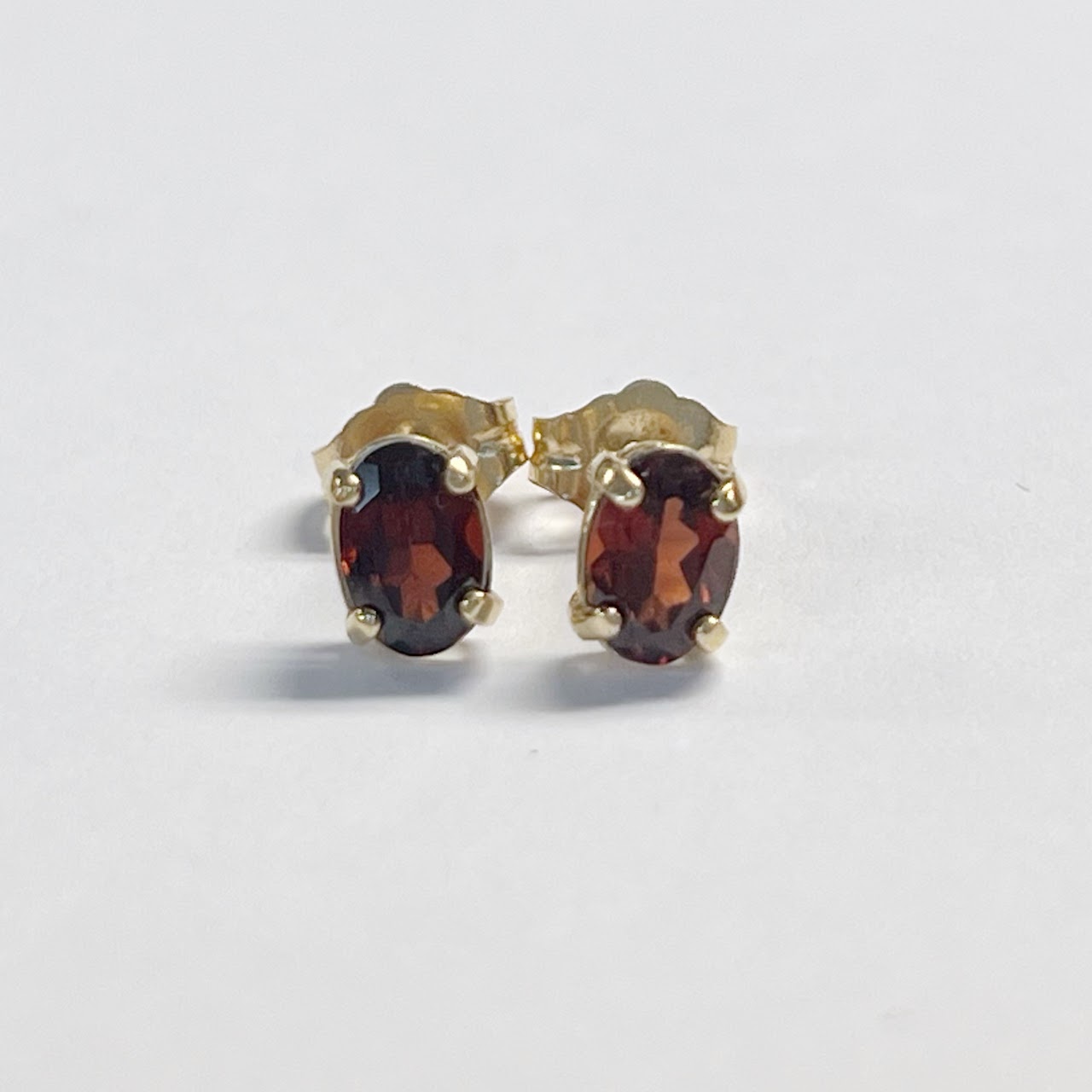 14K Gold and Garnet Earrings