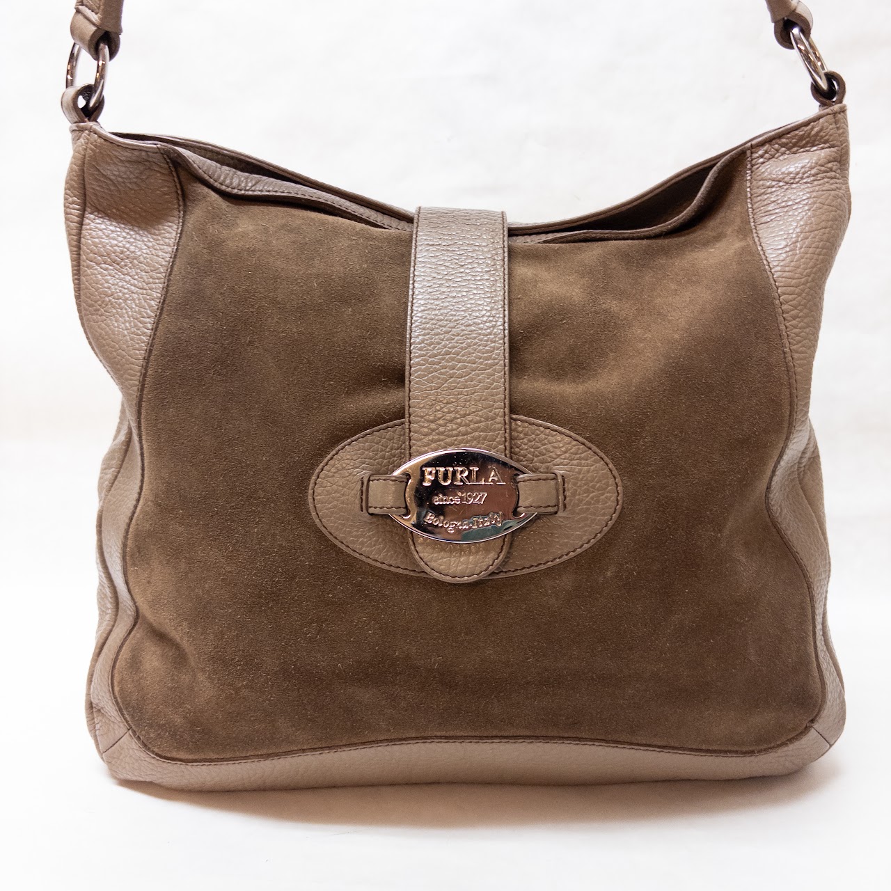 Furla Suede Hobo Bag