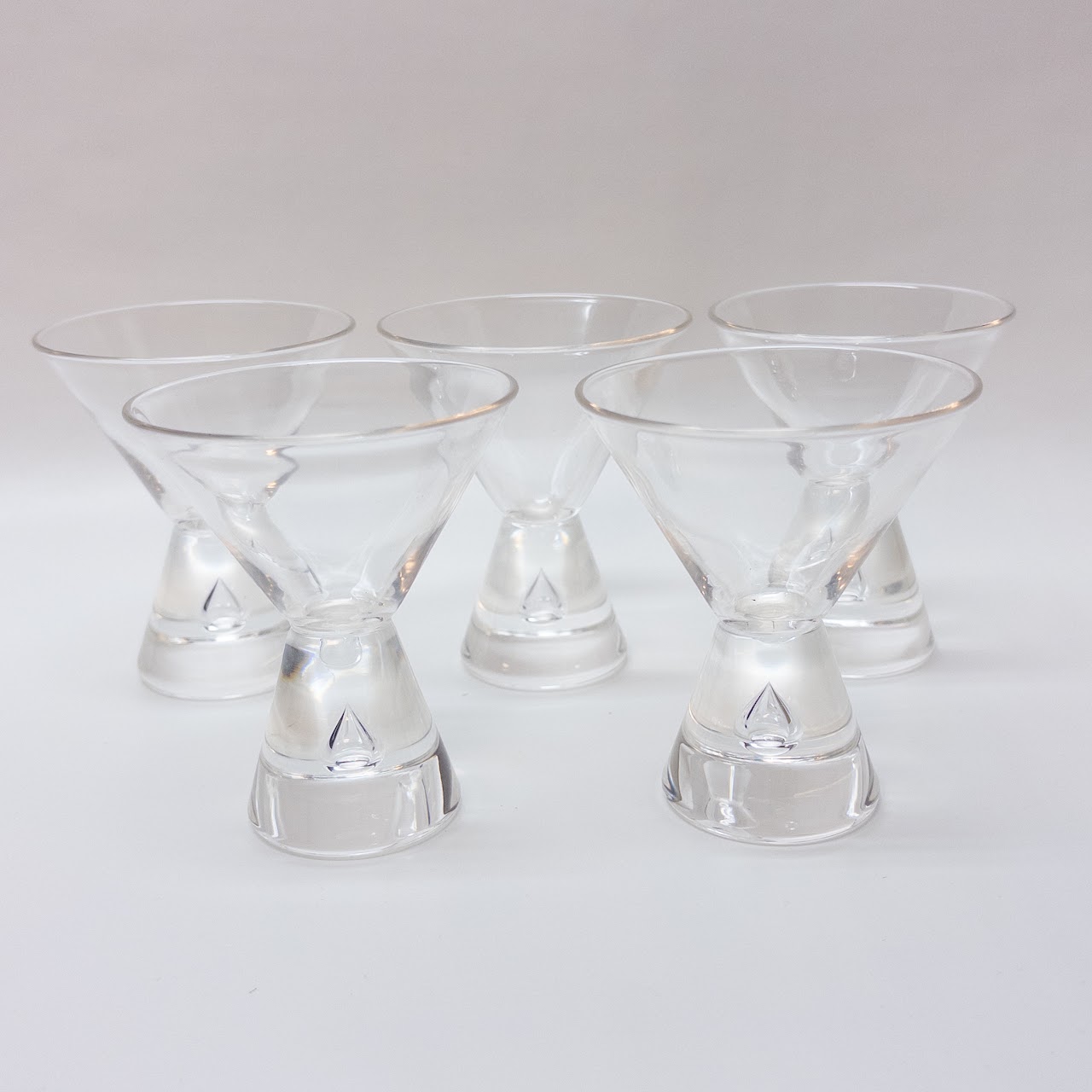 Steuben Crystal Air Bubble Cocktail Glass Set of Five