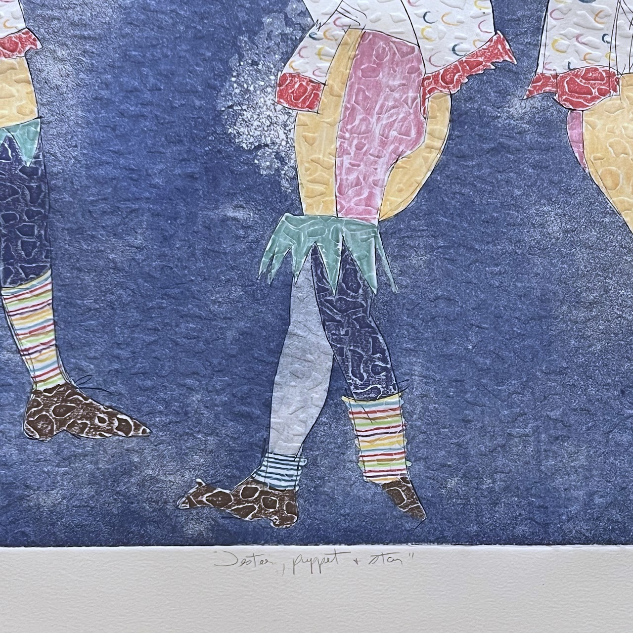 'Jester, Puppet & Star' Signed Etching, Aquatint and Embossing