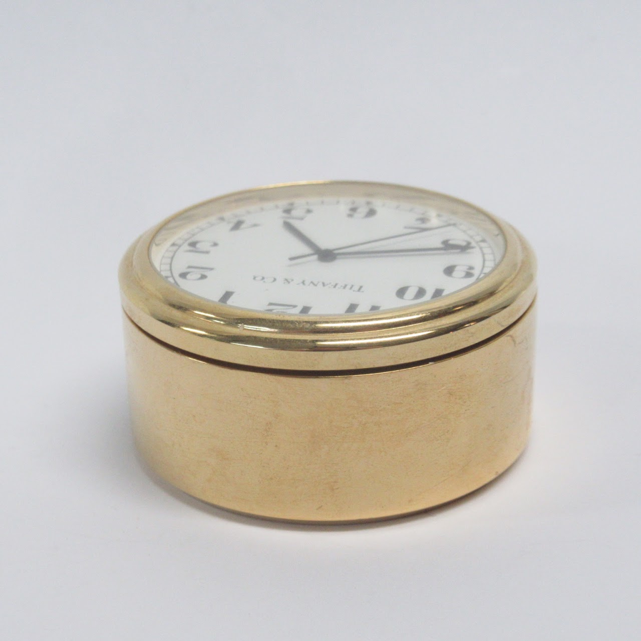 Tiffany & Co. Brass Desk Clock