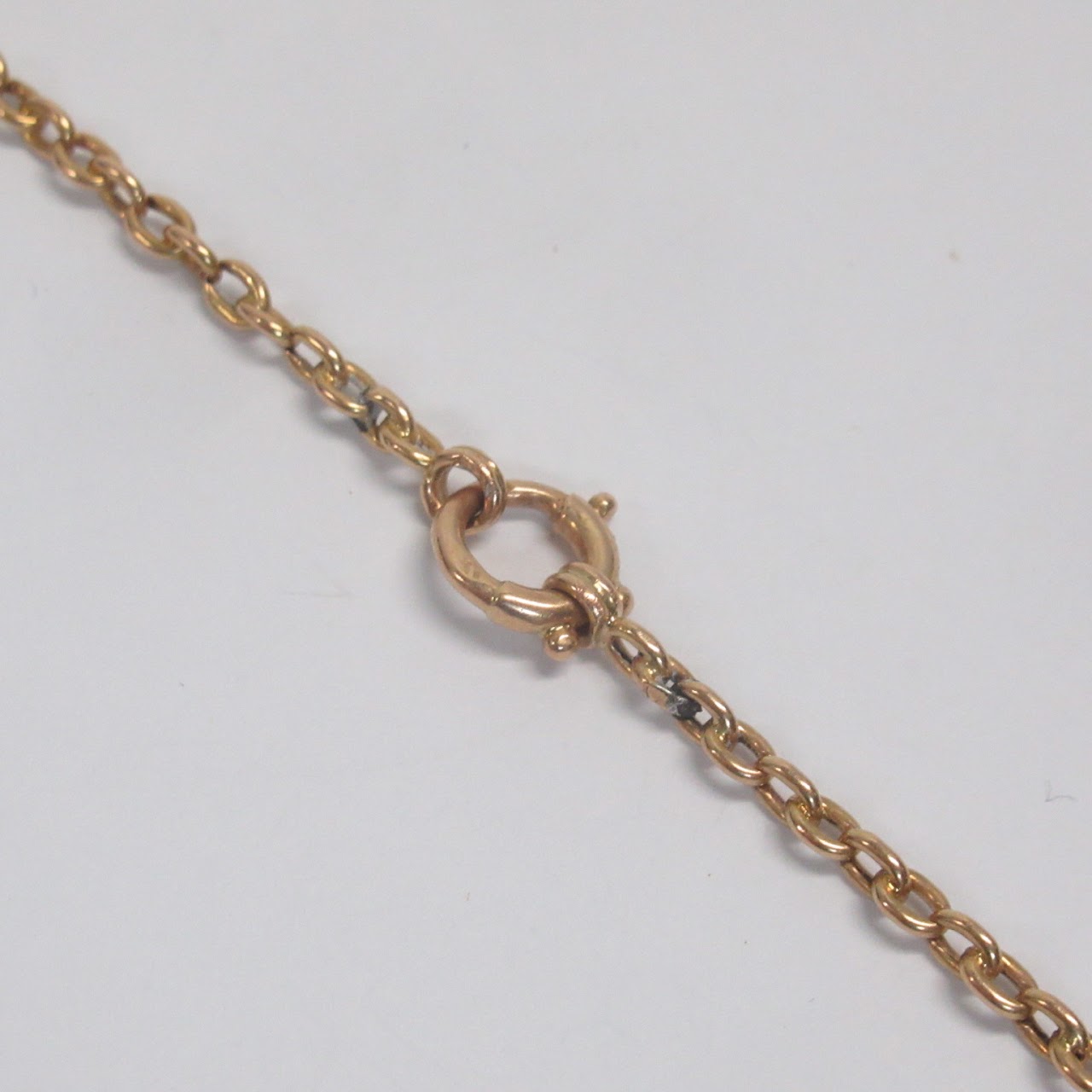 14K Gold Anchor Chain Necklace