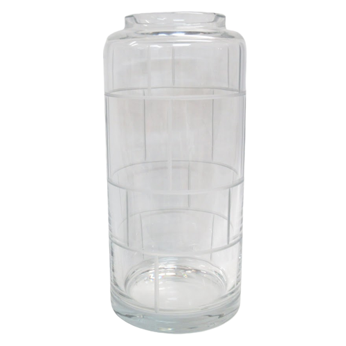 Tiffany & Co. Crystal Modern Bamboo 14" Vase