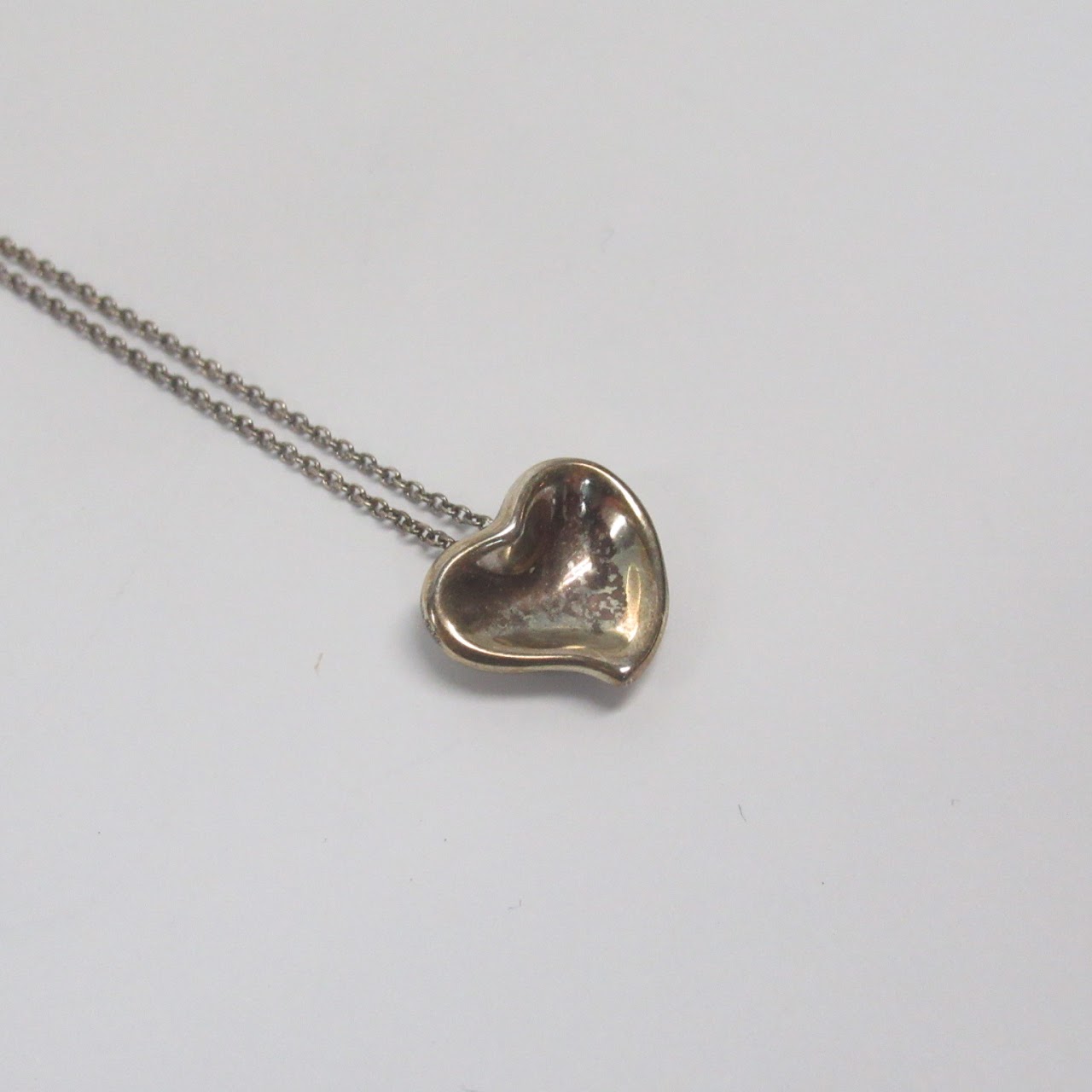 Tiffany & Co. X Elsa Peretti Sterling Silver Full Heart Necklace