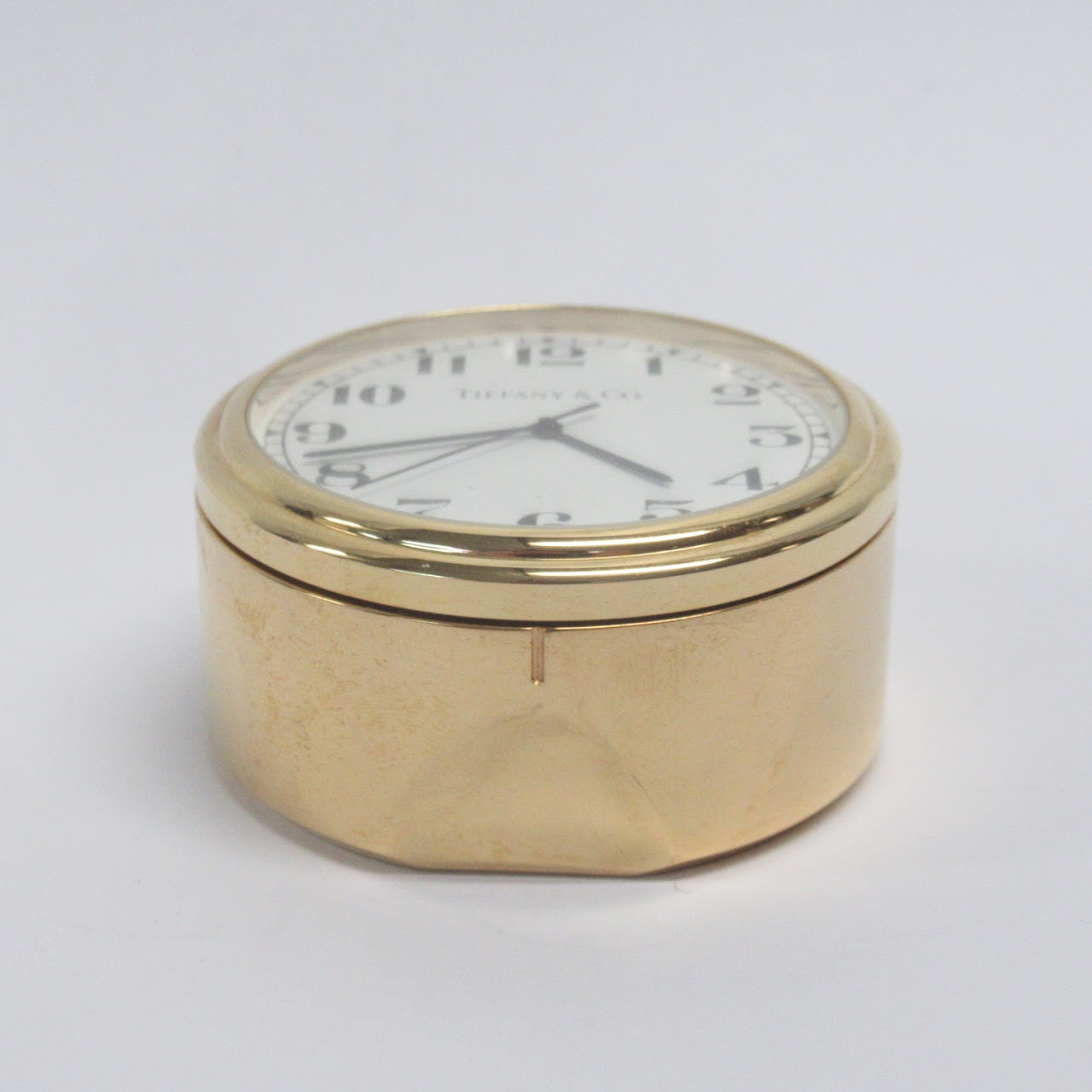 Tiffany & Co. Brass Desk Clock