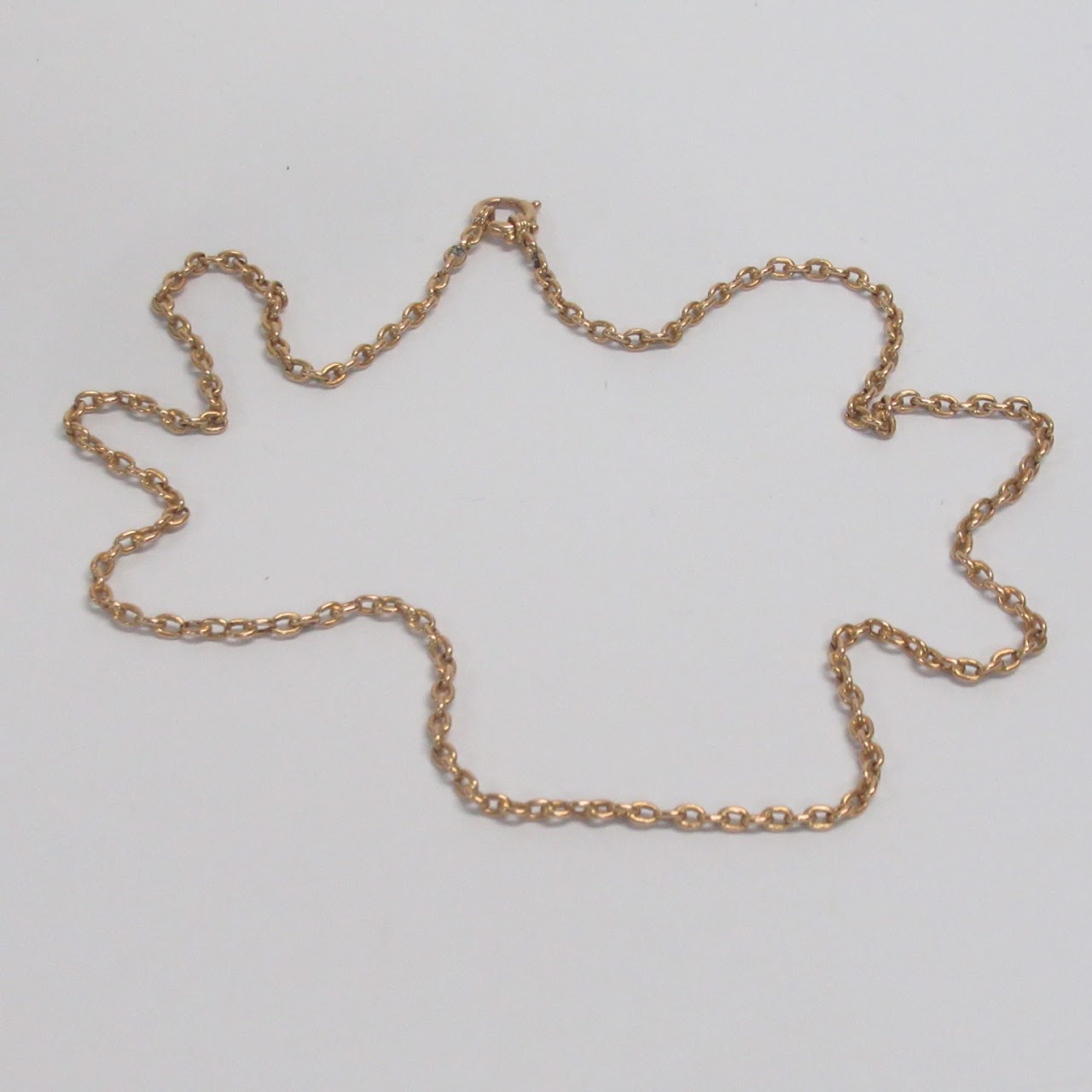 14K Gold Anchor Chain Necklace