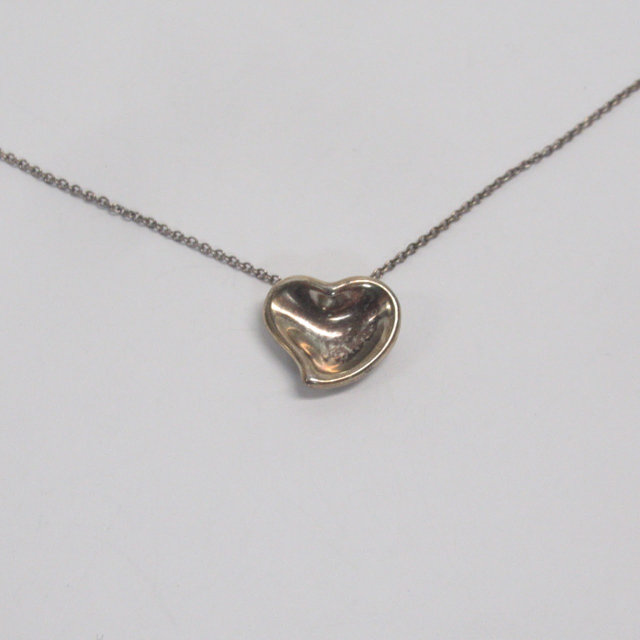 Tiffany & Co. X Elsa Peretti Sterling Silver Full Heart Necklace