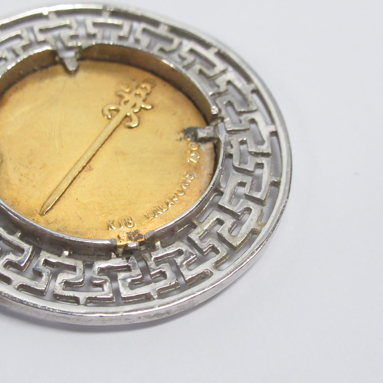 18K Gold Coin Pendant