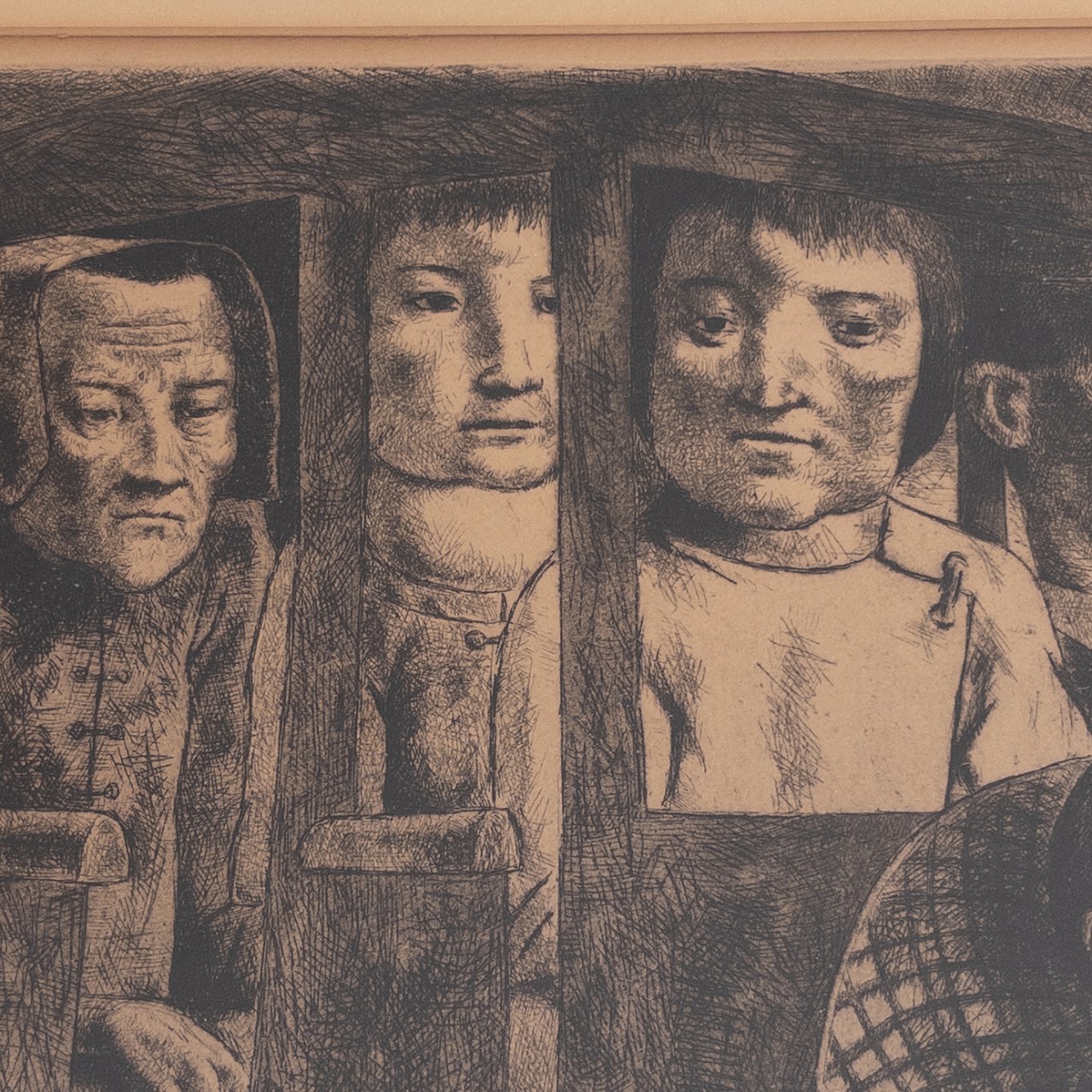 Federico Castellon 'In The Bus' Numbered Engraving