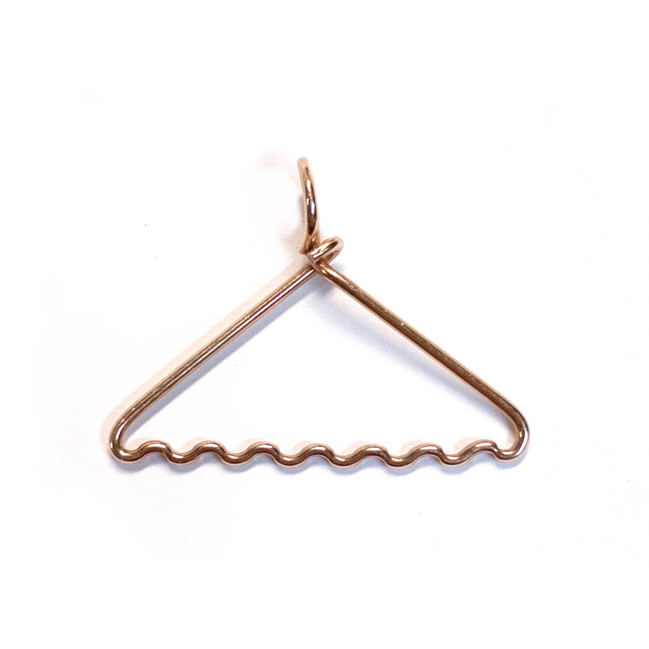 14K Gold Hangar Shaped Pendant