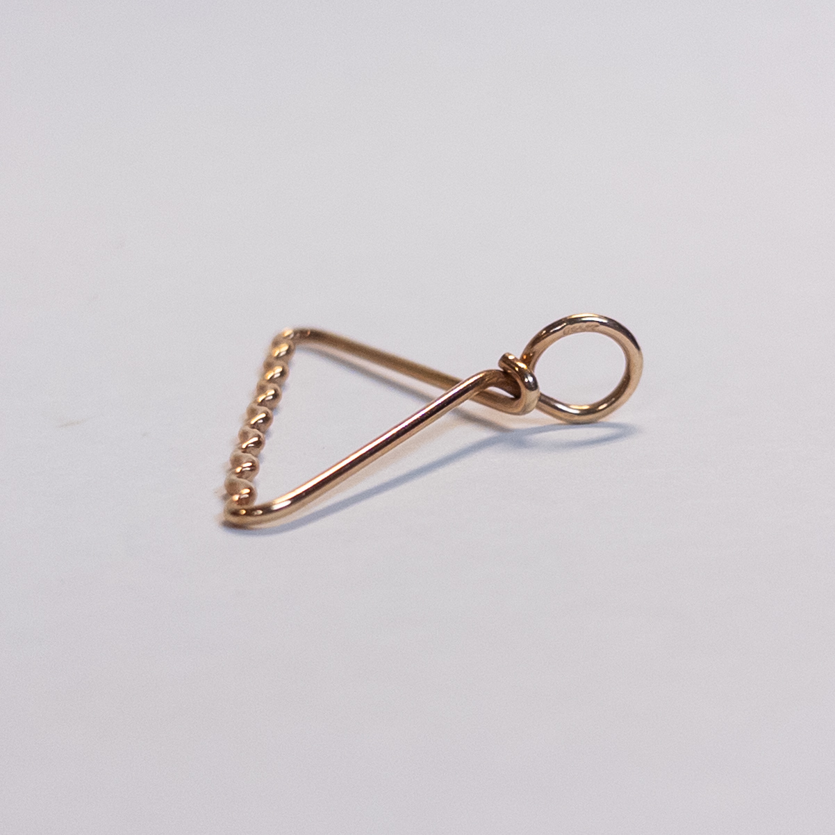 14K Gold Hangar Shaped Pendant