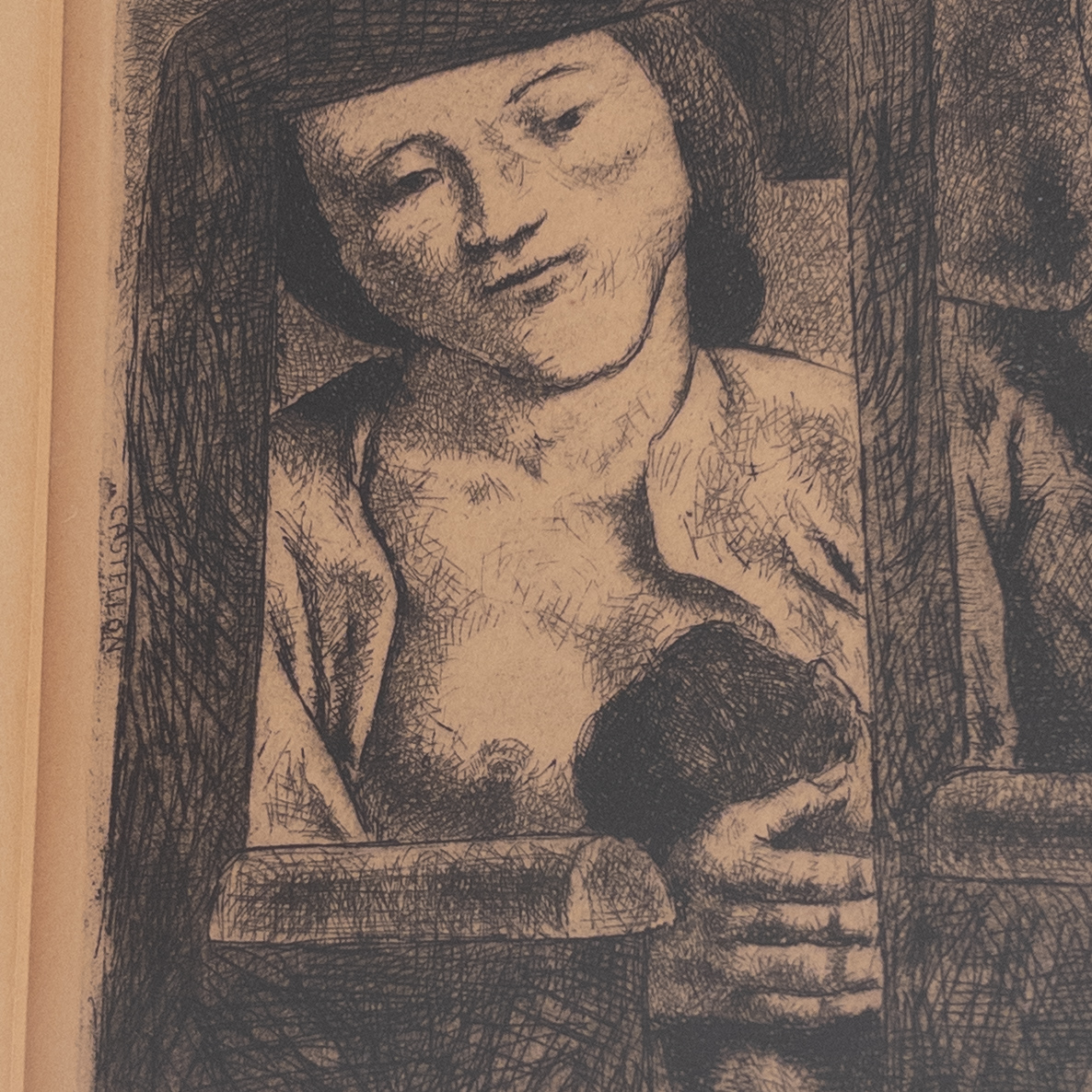 Federico Castellon 'In The Bus' Numbered Engraving