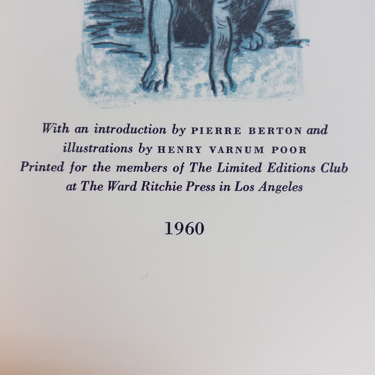 Jack London 'The Call Of The Wild' Limited Editions Club Edition Signed by the Plate Artist