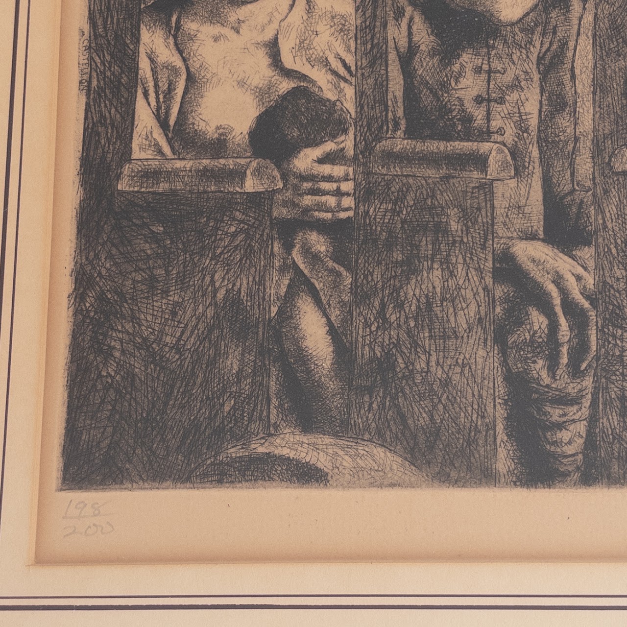 Federico Castellon 'In The Bus' Numbered Engraving