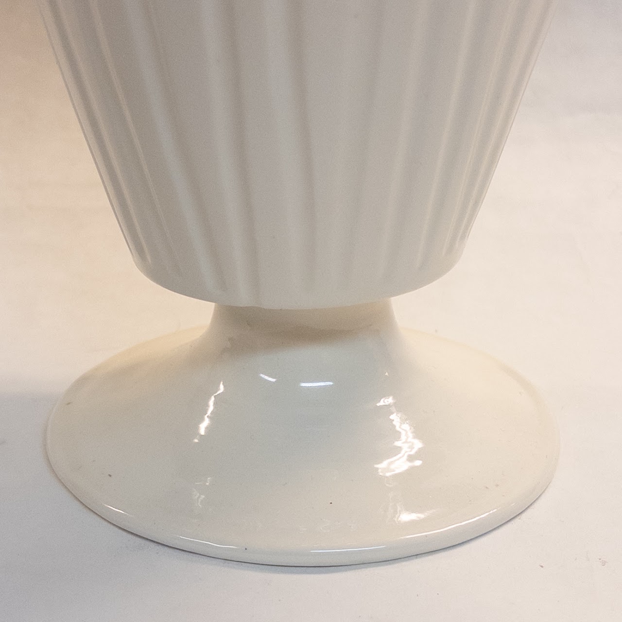 Signed Ruffle Edged Flared Vase