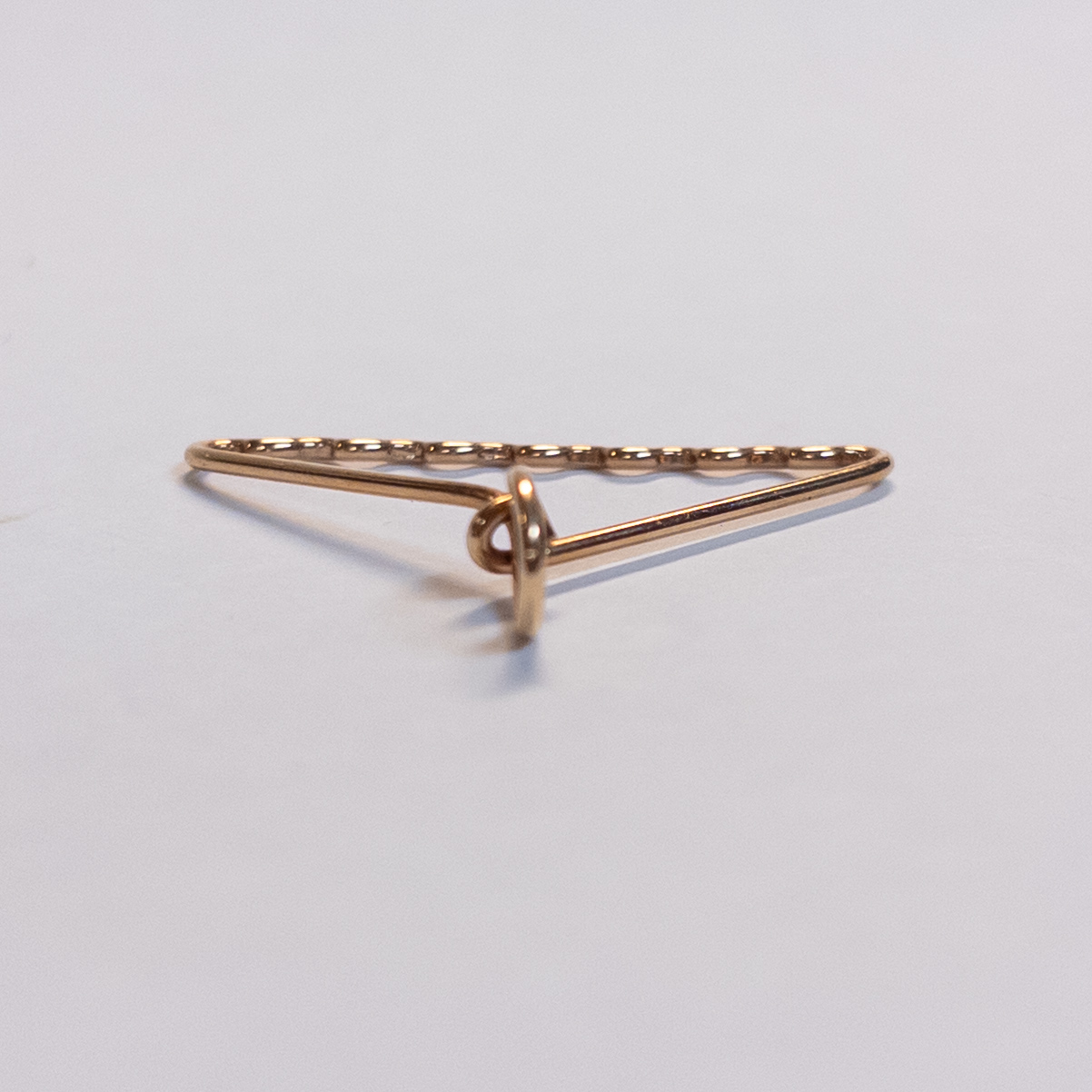 14K Gold Hangar Shaped Pendant