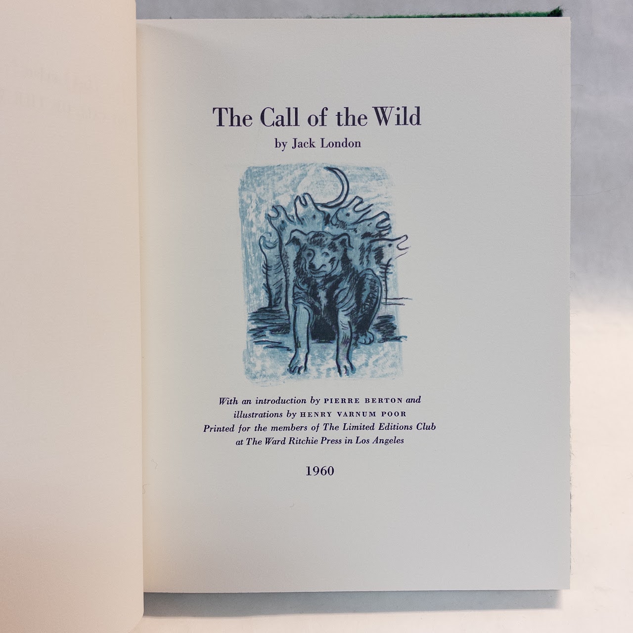 Jack London 'The Call Of The Wild' Limited Editions Club Edition Signed by the Plate Artist