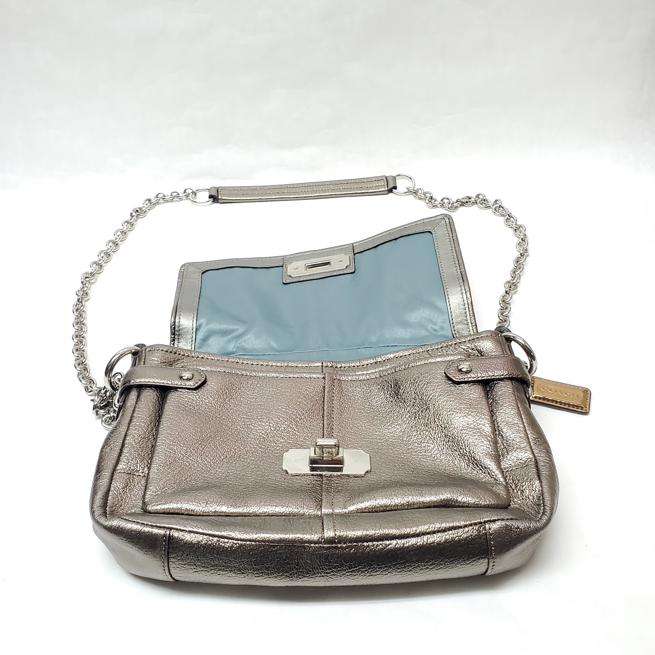 Coach Chelsea Metallic Leather Shoulder Bag