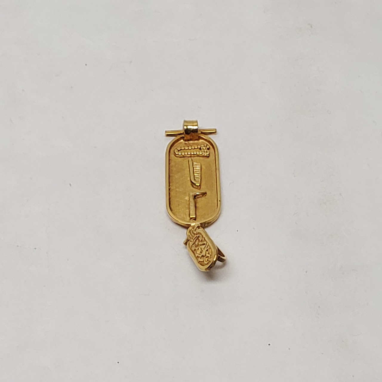 18K Gold Hieroglyphic Pendant