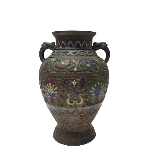 Japanese Enameled Vintage Urn