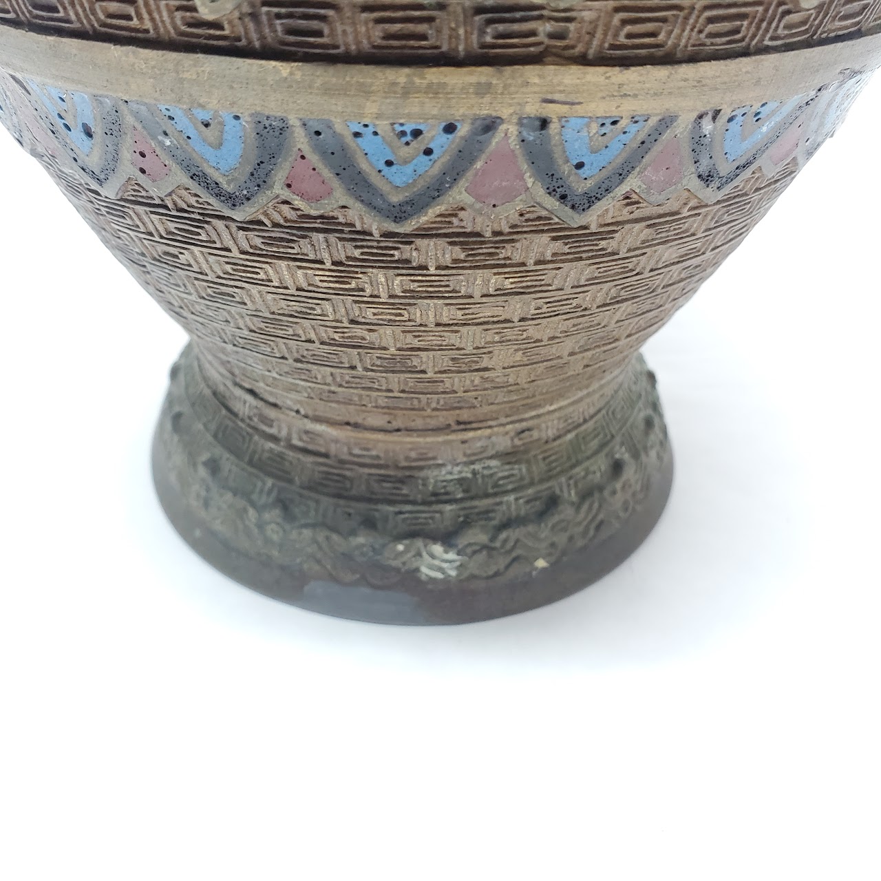 Japanese Enameled Vintage Urn