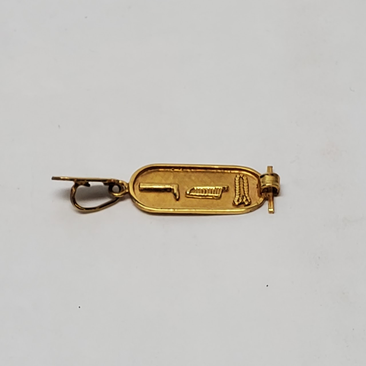 18K Gold Hieroglyphic Pendant