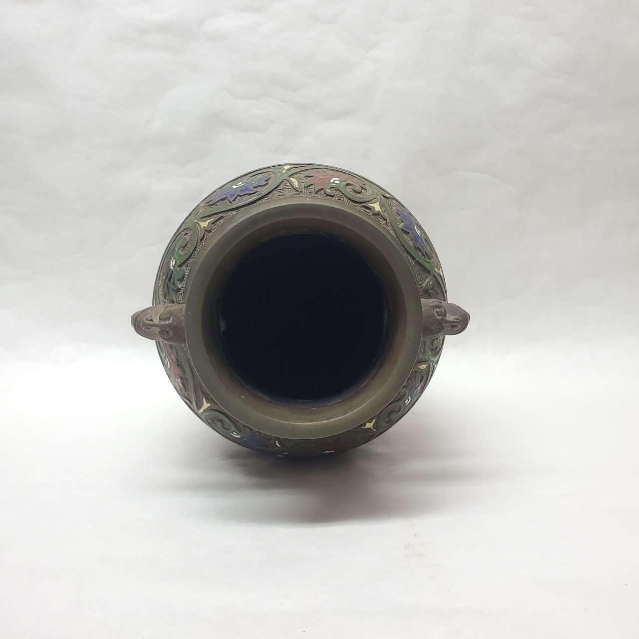 Japanese Enameled Vintage Urn