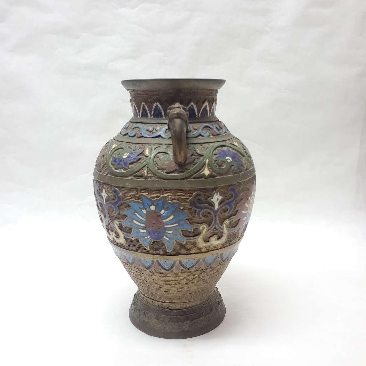 Japanese Enameled Vintage Urn