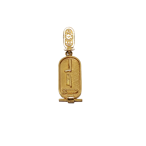 18K Gold Hieroglyphic Pendant