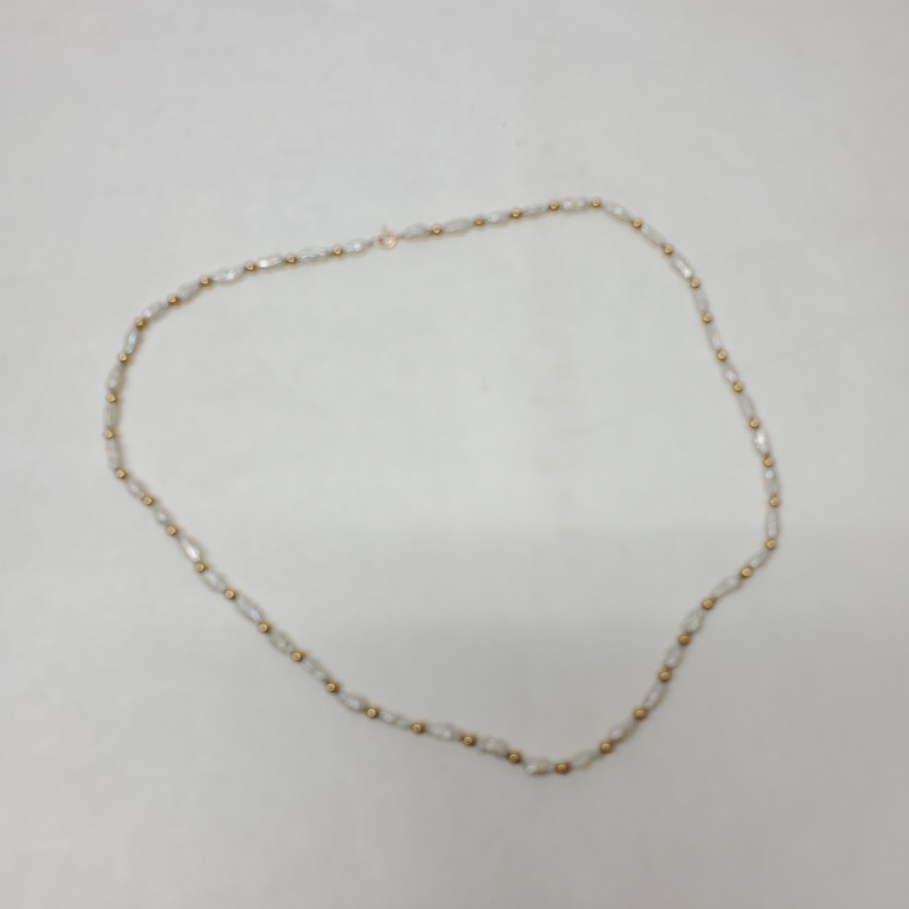 14K Gold & Seed Pearl Necklace