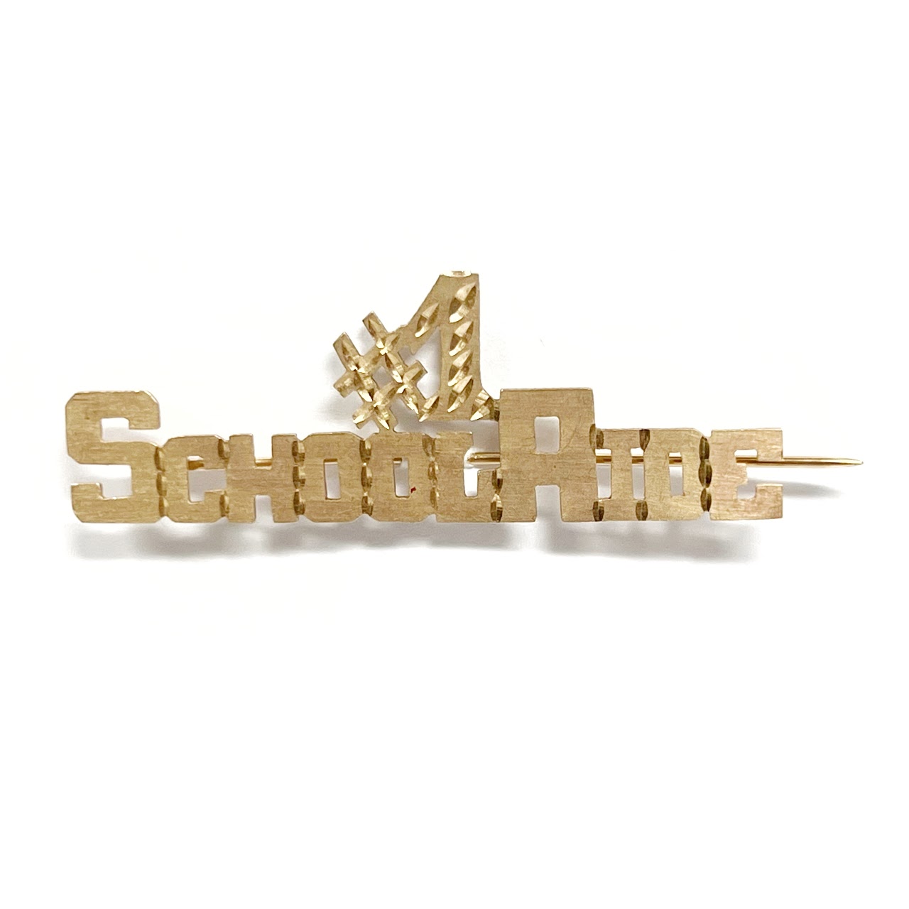 14K Gold '#1 School Aide' Pin