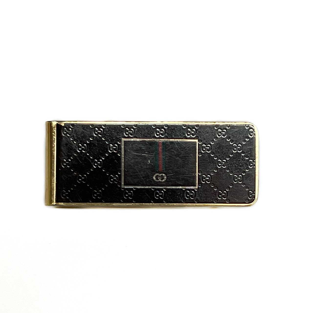 Gucci Enamel Monogram Money Clip