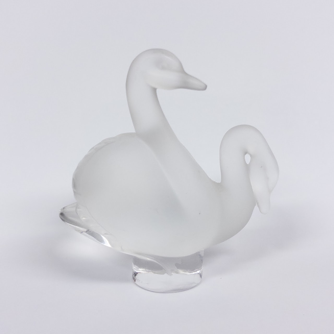 Lalique Crystal Swan Paperweight