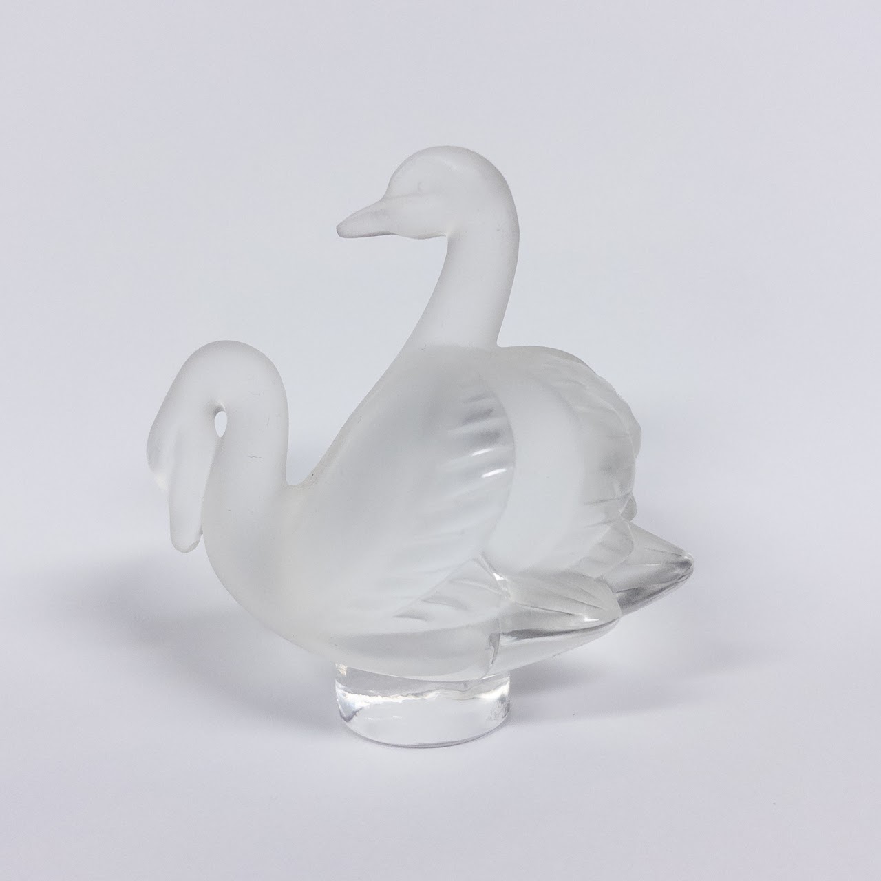 Lalique Crystal Swan Paperweight