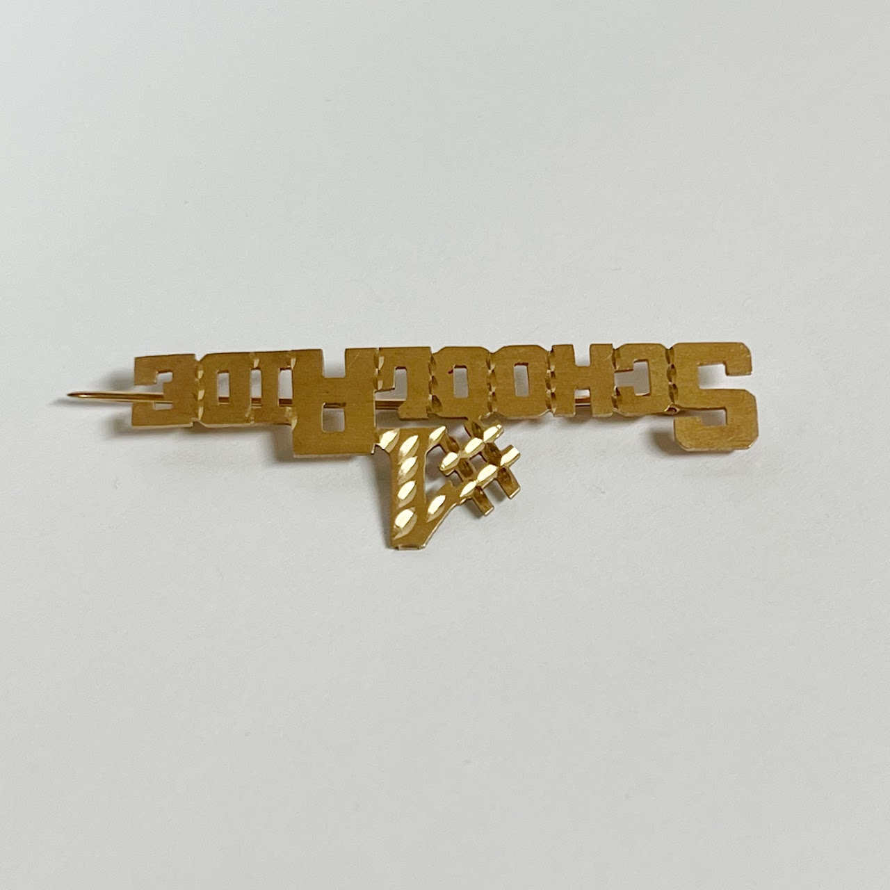 14K Gold '#1 School Aide' Pin