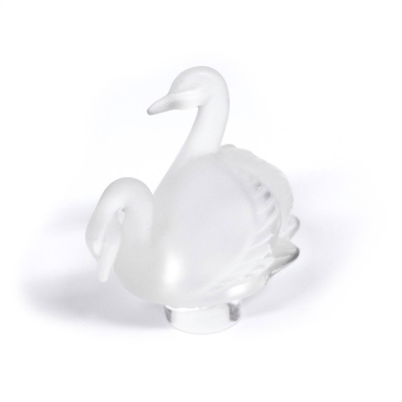 Lalique Crystal Swan Paperweight