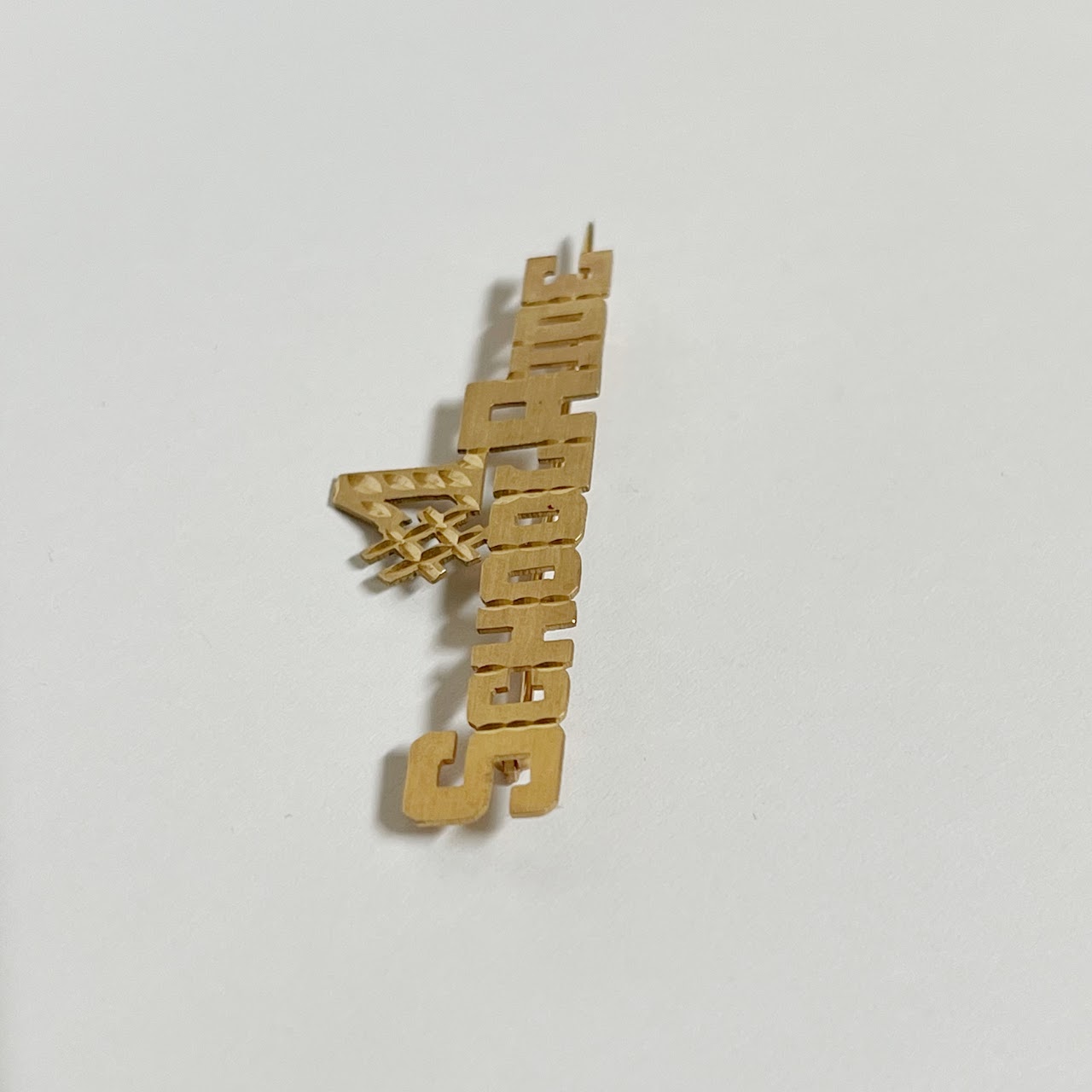 14K Gold '#1 School Aide' Pin