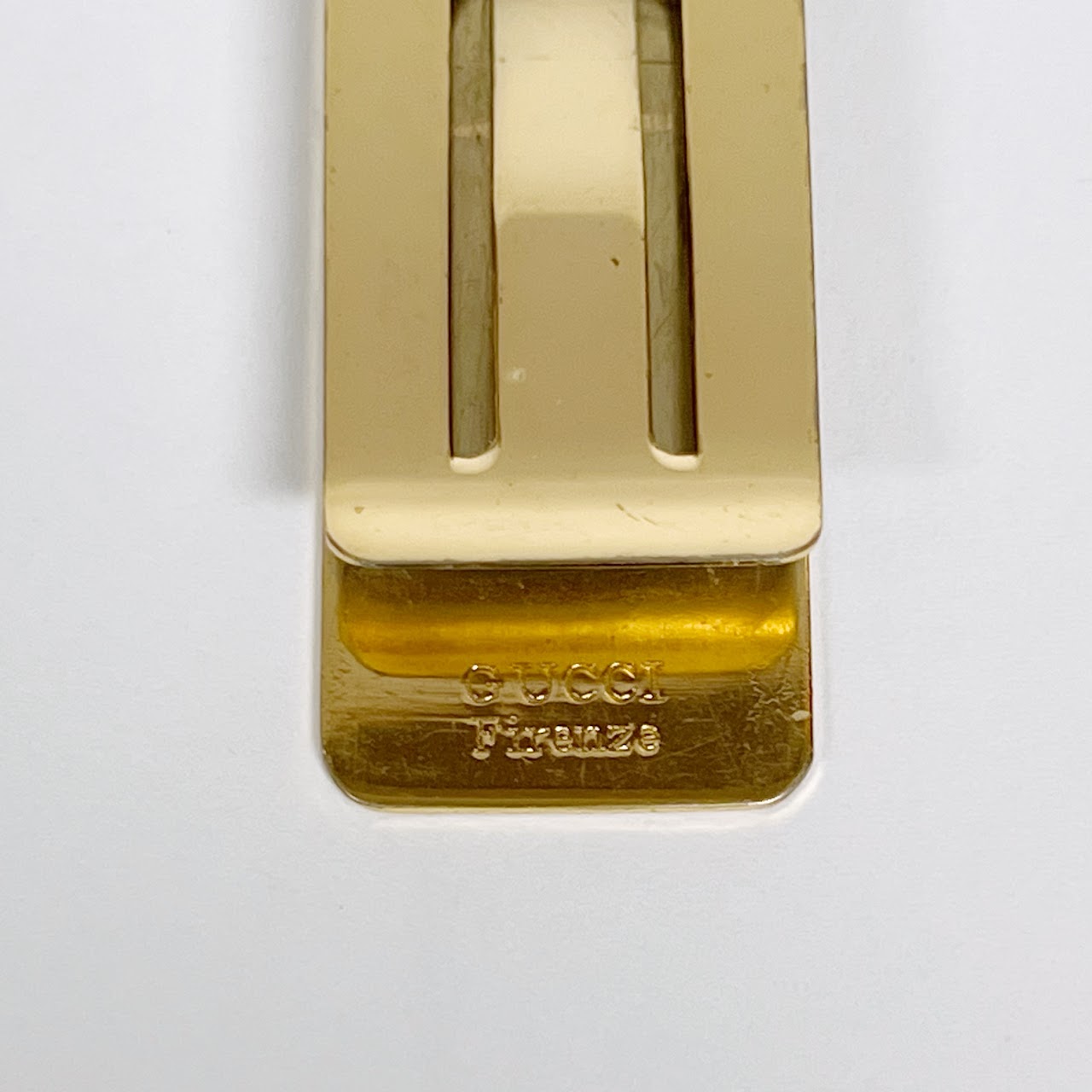 Gucci Enamel Monogram Money Clip