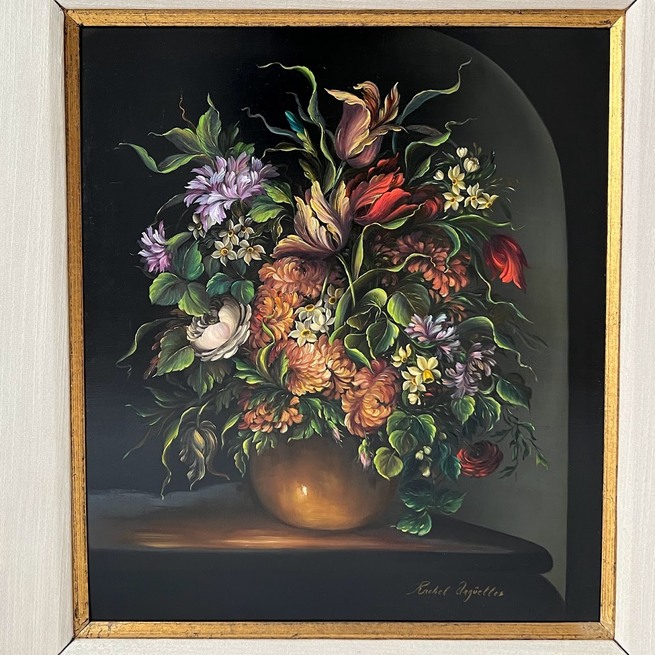 Rachel Arguelles Signed Still Life Oil Painting #1