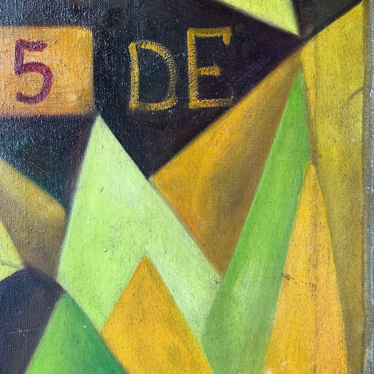 Art Deco Signed Oil Painting, 1923