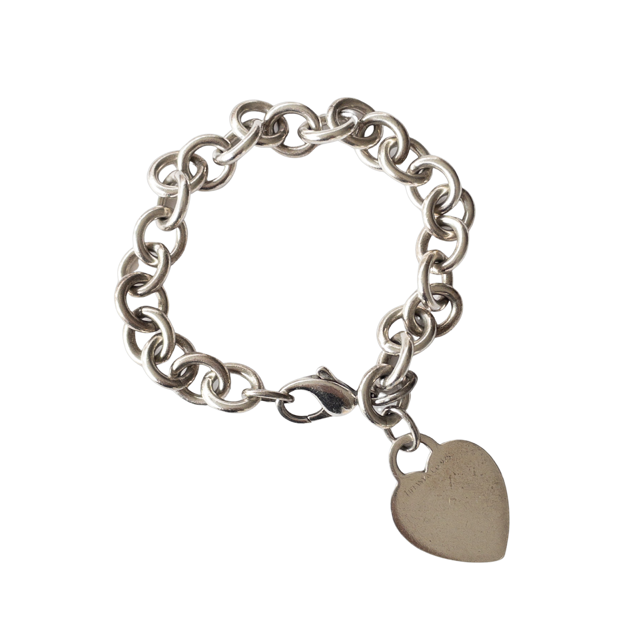 Tiffany & Co. Sterling Silver Heart Charm Bracelet