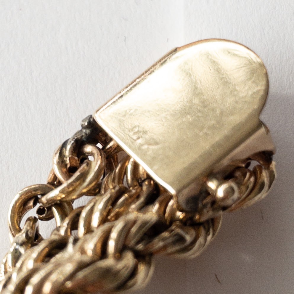 14K Gold Triple Twist  Bracelet