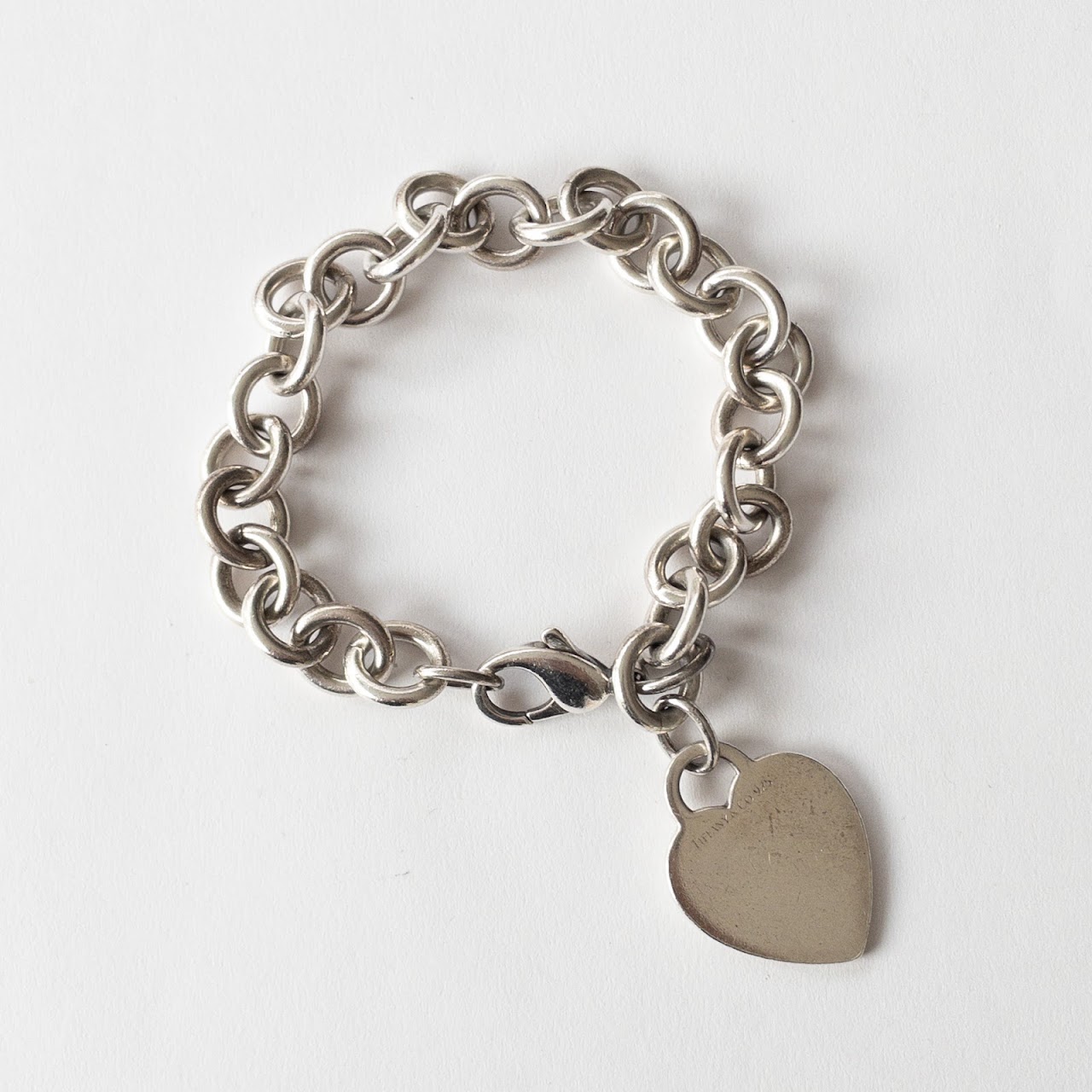 Tiffany & Co. Sterling Silver Heart Charm Bracelet