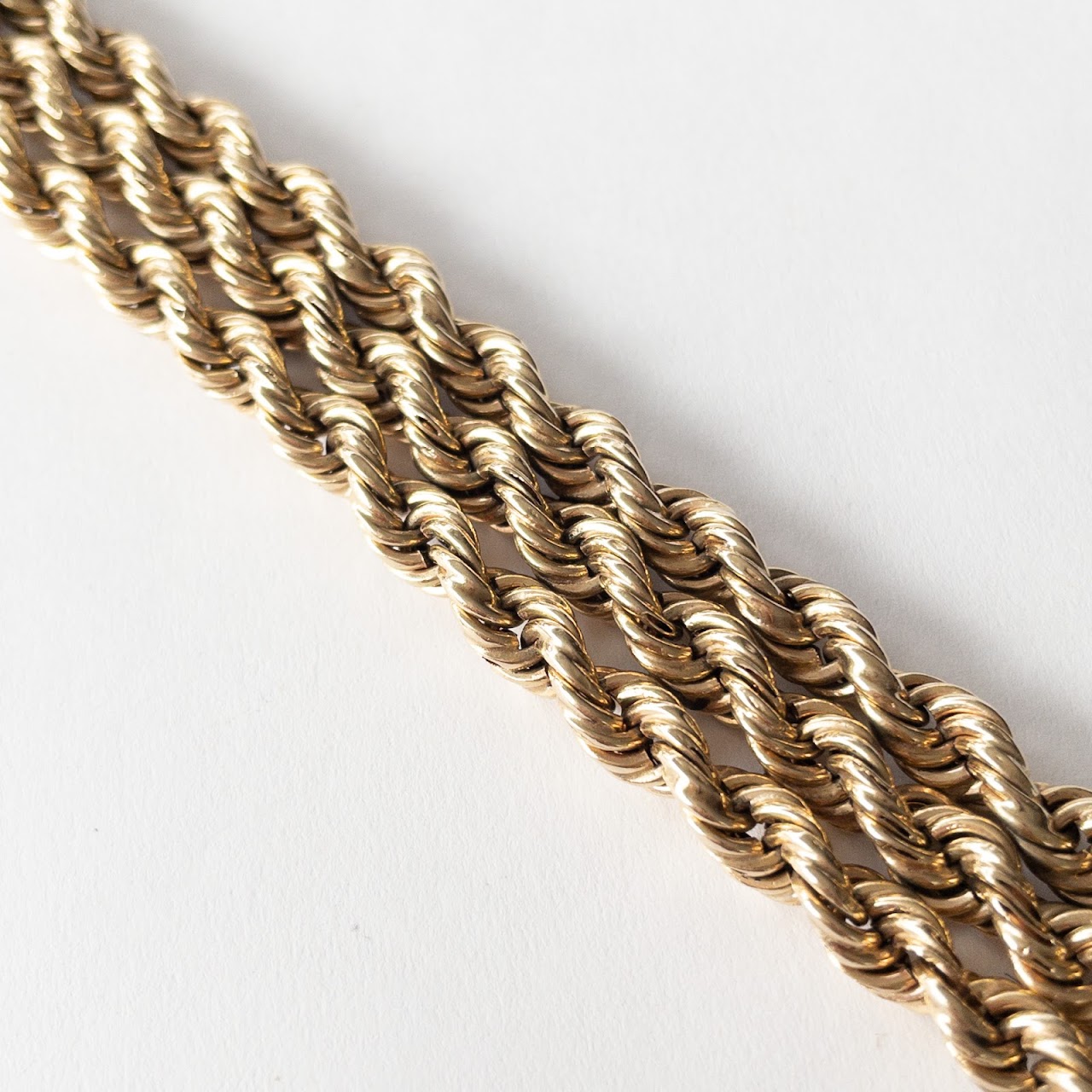 14K Gold Triple Twist  Bracelet