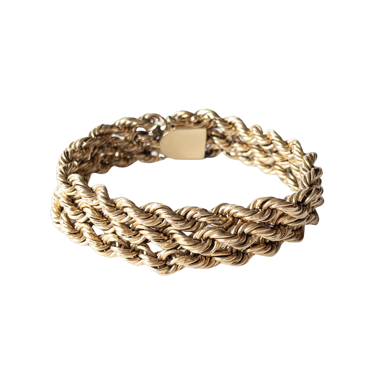 14K Gold Triple Twist  Bracelet