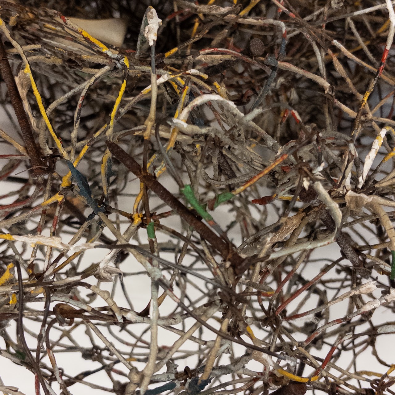 Post Modern Deconstructed Wire and Ceramic Sculpture