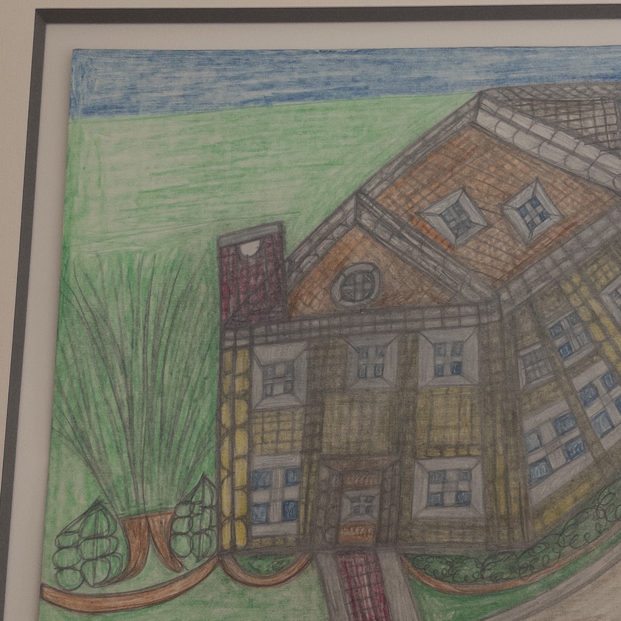 Todd Carter Untitled Folk Art House Drawing