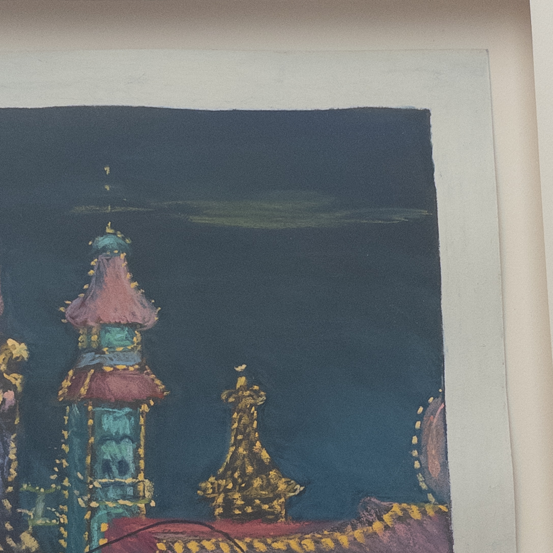 Brinah Bank Kessler 'Luna Park At Night' Pastel