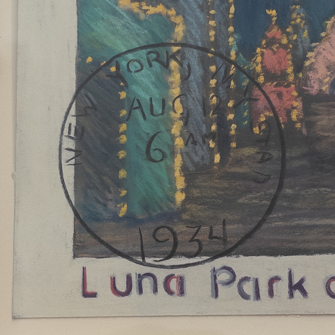 Brinah Bank Kessler 'Luna Park At Night' Pastel