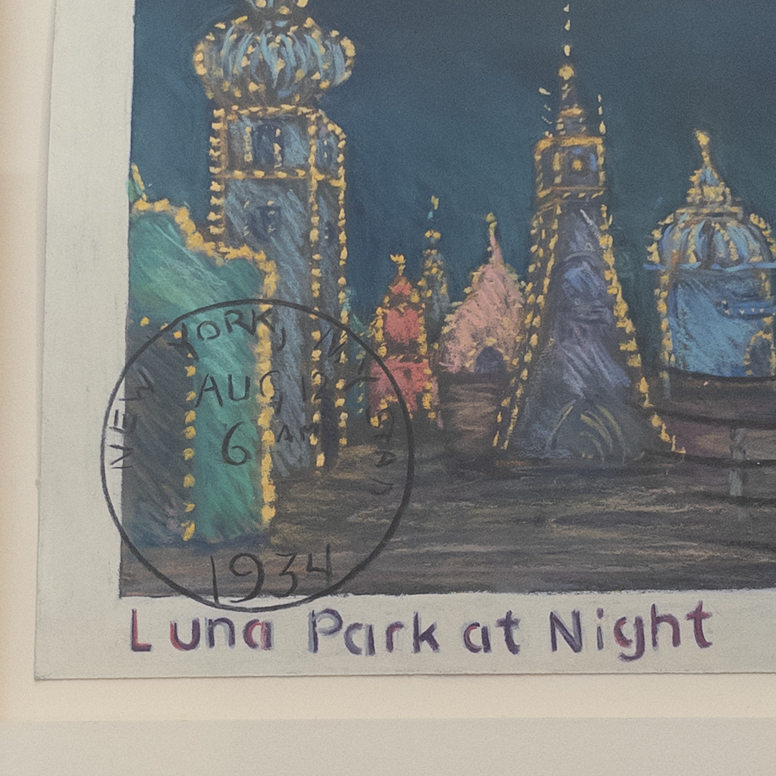 Brinah Bank Kessler 'Luna Park At Night' Pastel